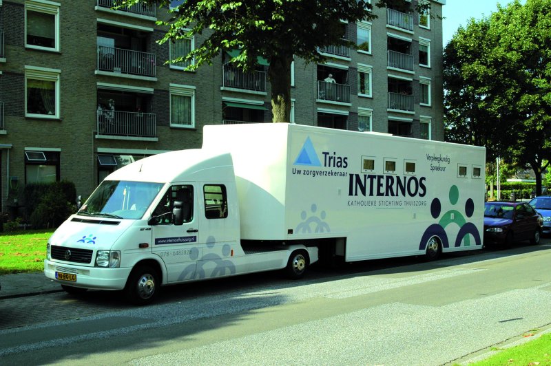 Mobiel onderzoek of promotie ruimte